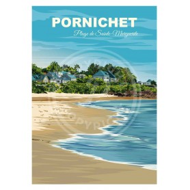 Affiche de Pornichet - Plage de Sainte-Marguerite