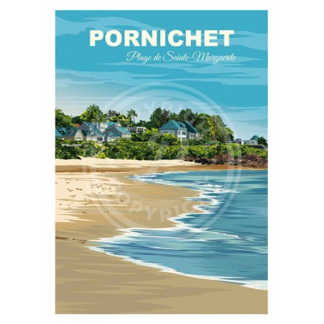 Affiche de Pornichet - Plage de Sainte-Marguerite