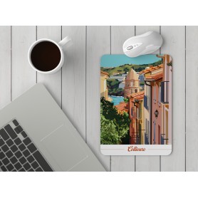 Tapis de souris de la ville de Collioure - clocher