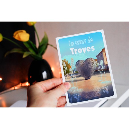 Carte Postale du coeur de Troyes