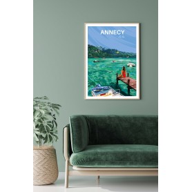 Affiche du lac d'Annecy