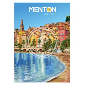 Affiche de la ville de Menton