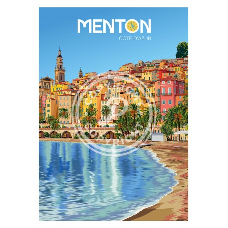 Affiche de la ville de Menton