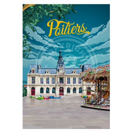 Affiche de la ville de Poitiers