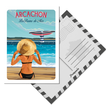 Carte Postale Arcachon - Les Bains de Mer