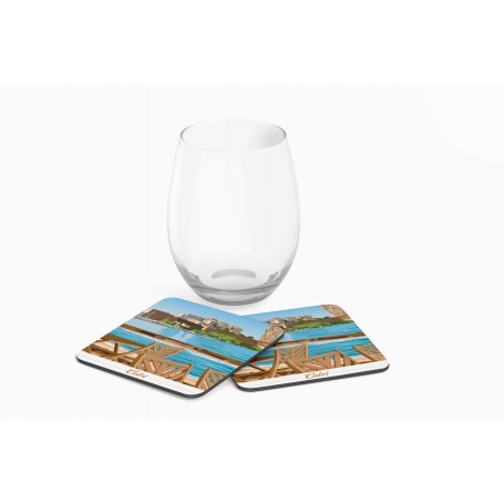 Dessous de verre de la ville de Calvi - la Baie