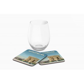 Dessous de verre de la ville de Montpellier - Peyrou