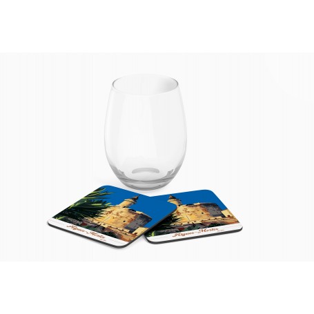 Dessous de verre de la ville d'Aigues Mortes - la tour