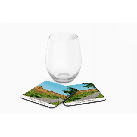 Dessous de verre de la ville d'Aigues Mortes - les remparts
