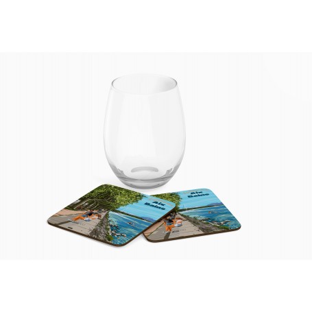 Dessous de verre d'Aix-les-Bains - L'esplanade du lac