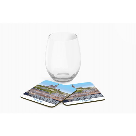 Dessous de verre de Marseille - Notre Dame de la Garde