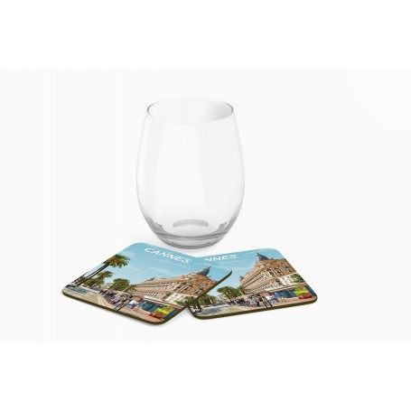 Dessous de verre de la ville de Cannes - La Croisette
