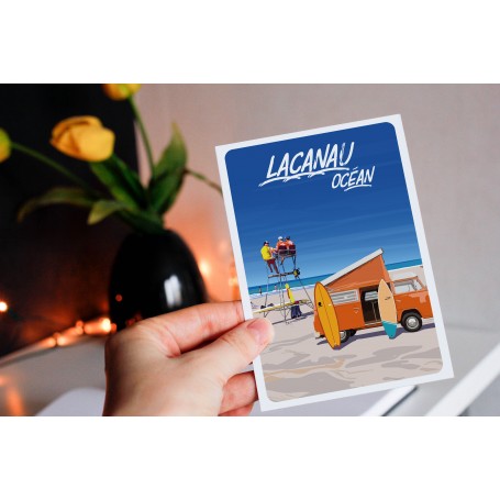 Carte postale de Lacanau plage