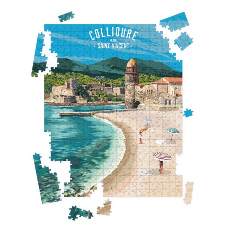 Puzzle de Collioure - Plage Saint Vincent