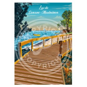 Affiche du lac de Carcans - Maubuisson
