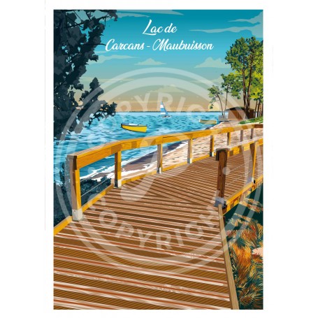 Affiche du lac de Carcans - Maubuisson