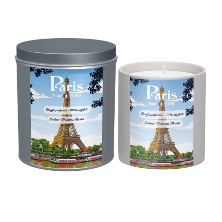 Bougie parfumée de la ville de Paris