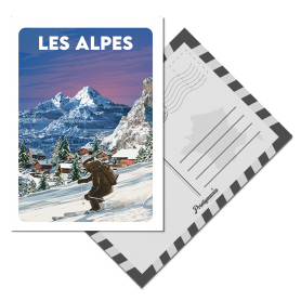 Carte postale des Alpes