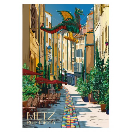 Affiche de Metz - Rue Taison