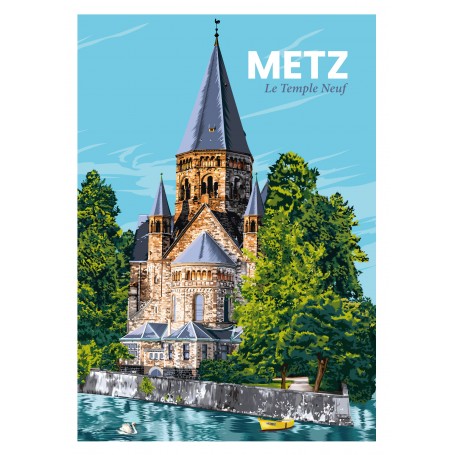 Affiche de Metz - Temple Neuf
