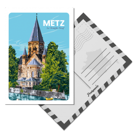 Carte postale de Metz Temple Neuf