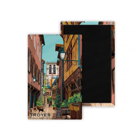 Magnet de Troyes - La ruelle des chats