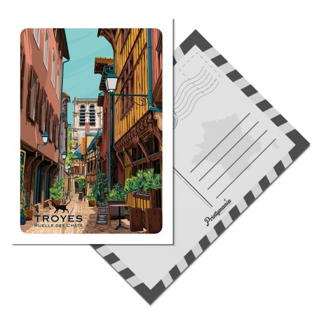 Cartes Postales de Troyes - La ruelle des chats