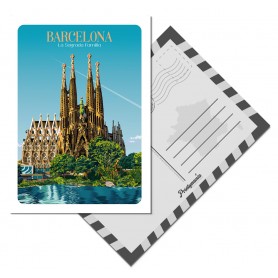 Carte postale de Barcelone