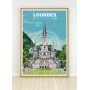 Affiche de Lourdes - Basilique Notre-Dame-du-Rosaire