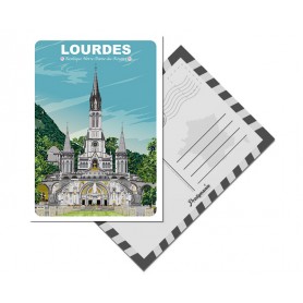 Cartes Postales de Lourdes - La Basilique Notre-Dame-du-Rosaire
