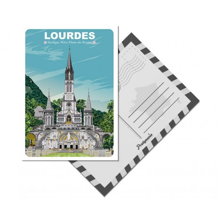 Cartes Postales de Lourdes - La Basilique Notre-Dame-du-Rosaire