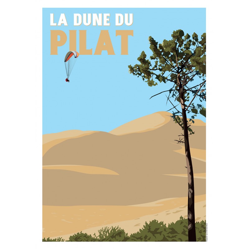 Affiche La Dune du Pilat Format 30 x 40 cm Support Papier ...