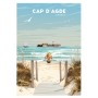 Affiche du Cap d'Agde - le Fort Brescou