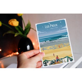 Carte postale des Pieux - plage de Sciotot