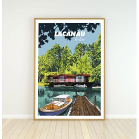 Affiche de Lacanau - lac