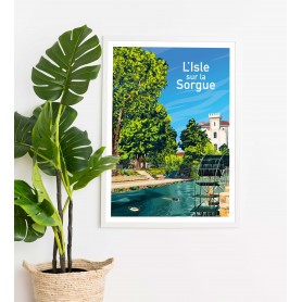 Affiche de l'Isle-sur-la-Sorgue - Roue
