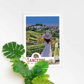 Affiche de Sancerre - Au coeur des vignes