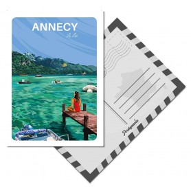 Carte postale du lac d'Annecy