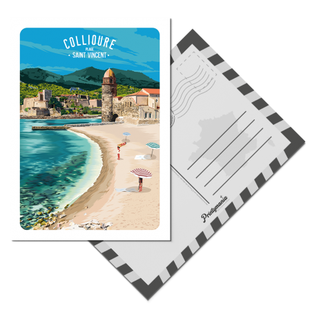 Cartes Postales Collioure - Plage Saint Vincent