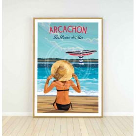 Affiche de Arcachon - Les Bains de mer