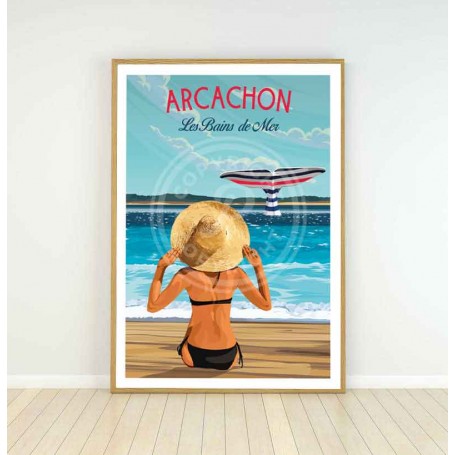 Affiche de Arcachon - Les Bains de mer