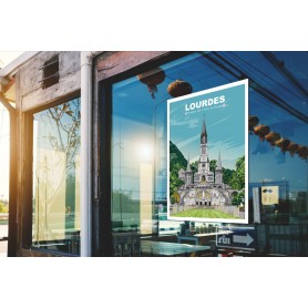 Affiche de Lourdes - Basilique Notre-Dame-du-Rosaire