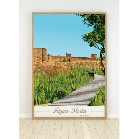 Affiche d'Aigues-mortes  - les remparts