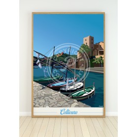 Affiche de Collioure - barques