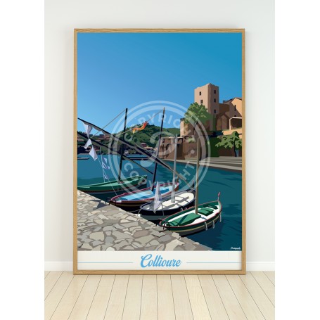 Affiche de Collioure - barques