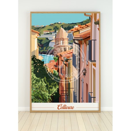 Affiche de Collioure - clocher