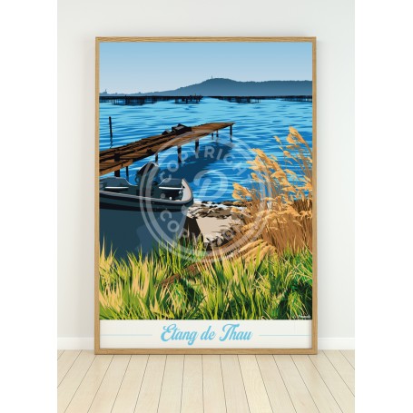 Affiche de l'Etang de Thau - ponton