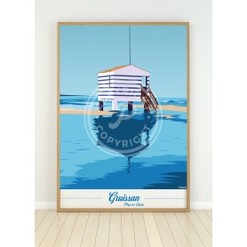 Affiche de Gruissan - chalet