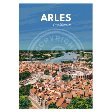 Affiche d'Arles - aérienne