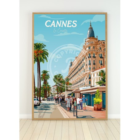 Affiche de Cannes - la Croisette
